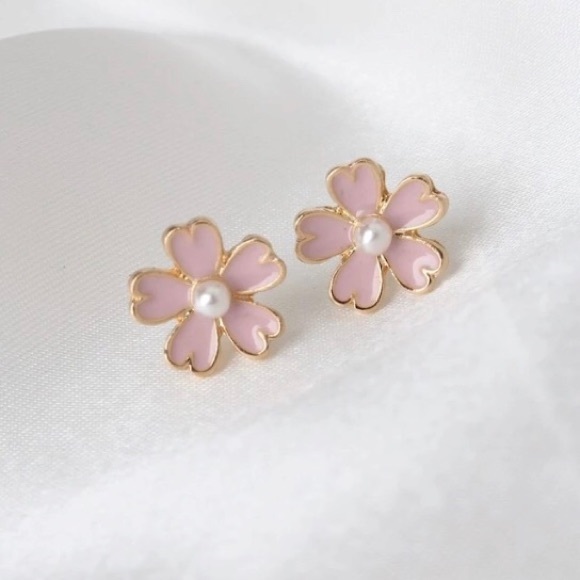 NEW!💙💎🌸PRETTY! LITTLE PINK HEART FLOWERS!🌸💎💙 - Picture 5 of 16